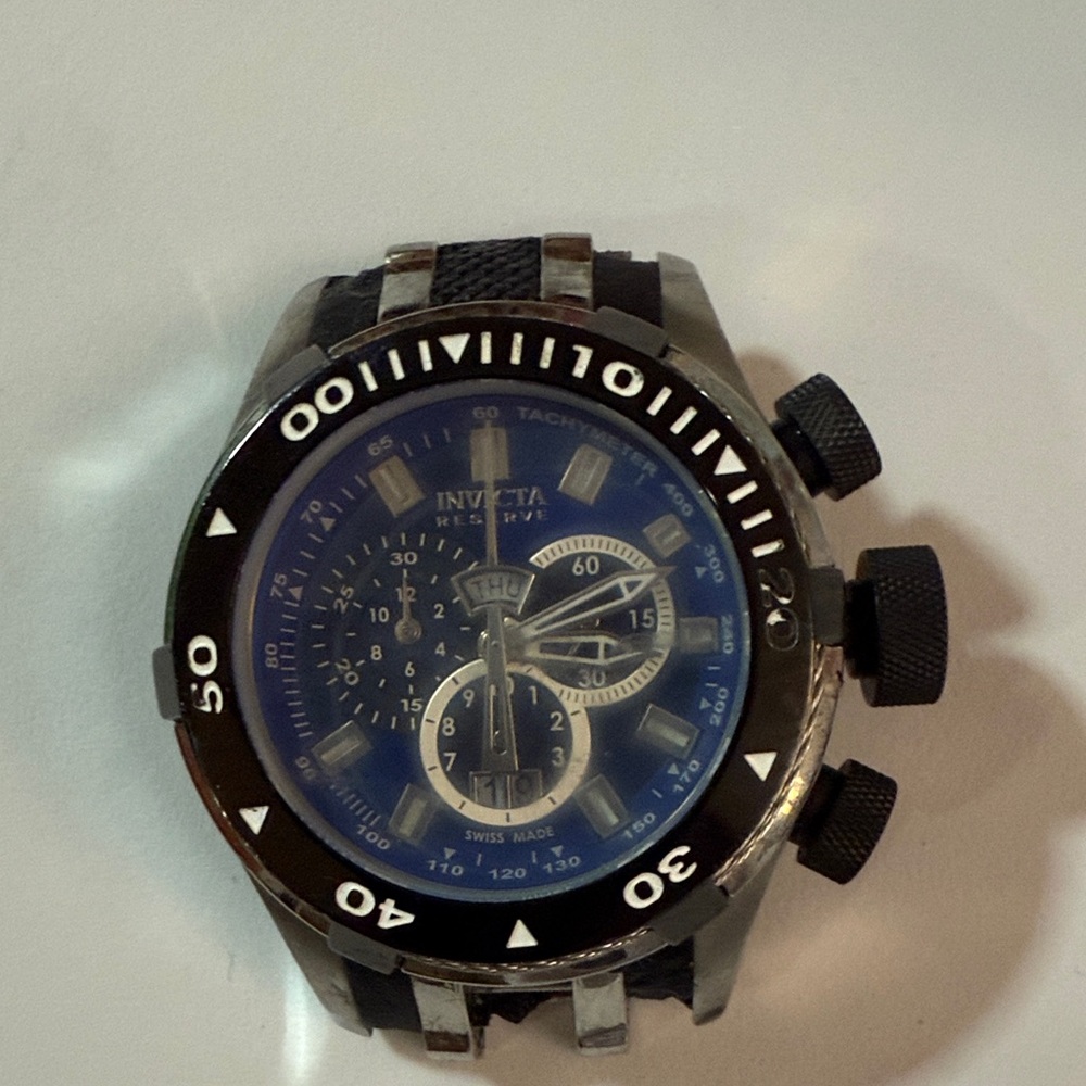 Invicta Black and Blue Chronograph Watch